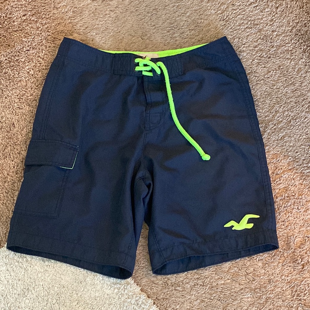 Hollister navy blue swim trunks